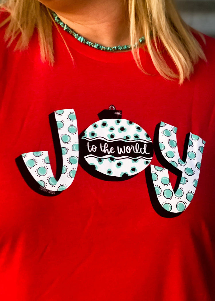 JOY TO THE WORLD, CHRISTMAS T-SHIRT, CHRISTMAS GRAPHIC TEE