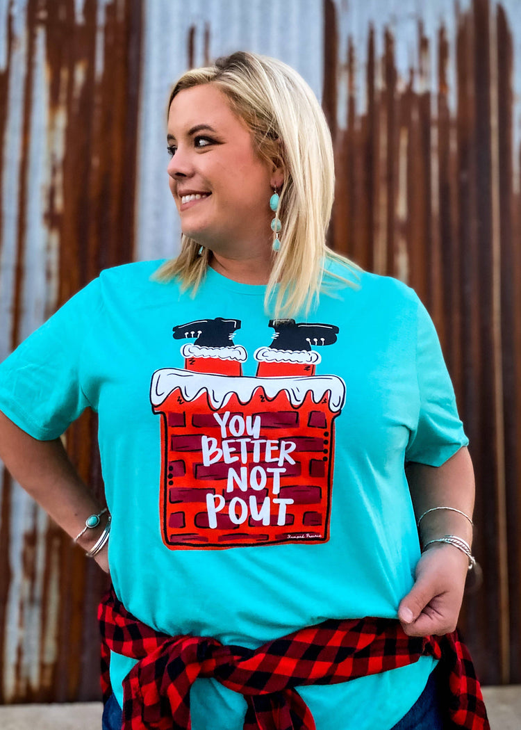 BETTER NOT POUT, CHRISTMAS GRAPHIC TEE, CHRISTMAS T-SHIRT