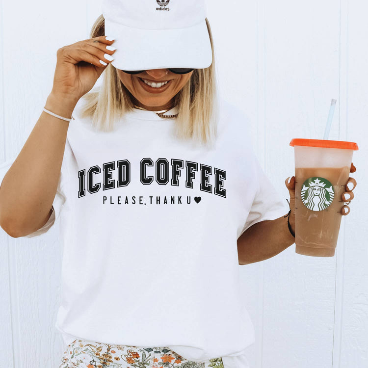 Iced coffee please and thank you graphic tee