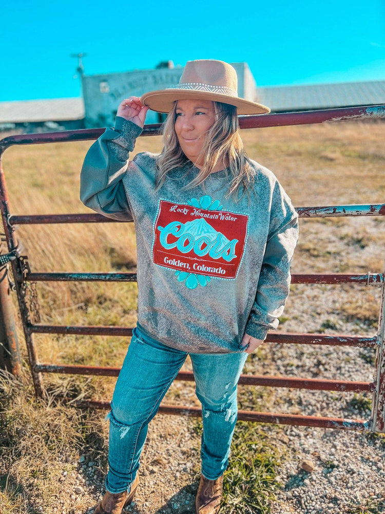 COORS RODEO BLEACHED SWEATSHIRT