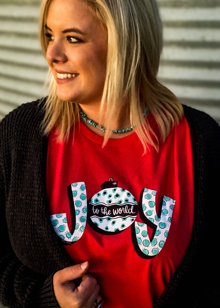 JOY TO THE WORLD, CHRISTMAS T-SHIRT, CHRISTMAS GRAPHIC TEE