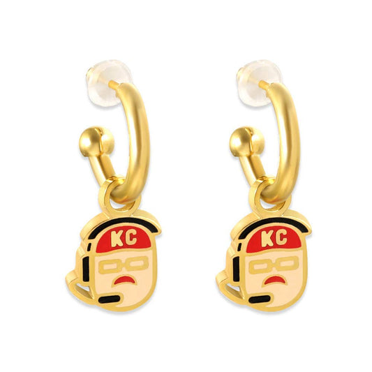 Kansas City Coach Huggie Hoop Earrings