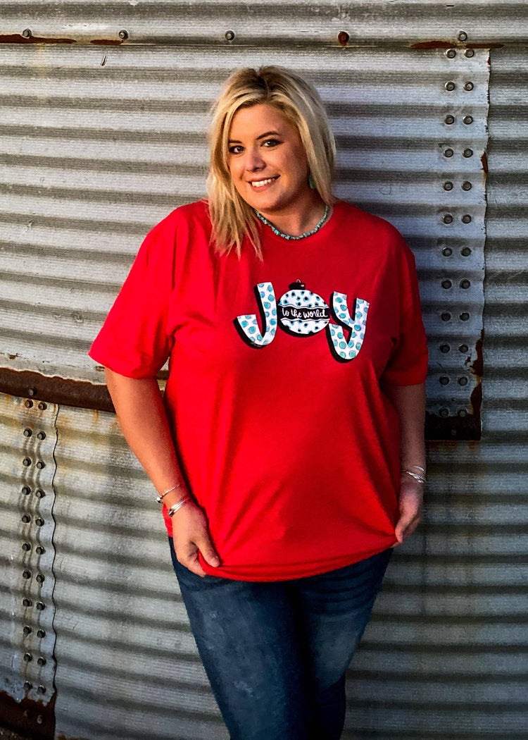 JOY TO THE WORLD, CHRISTMAS T-SHIRT, CHRISTMAS GRAPHIC TEE