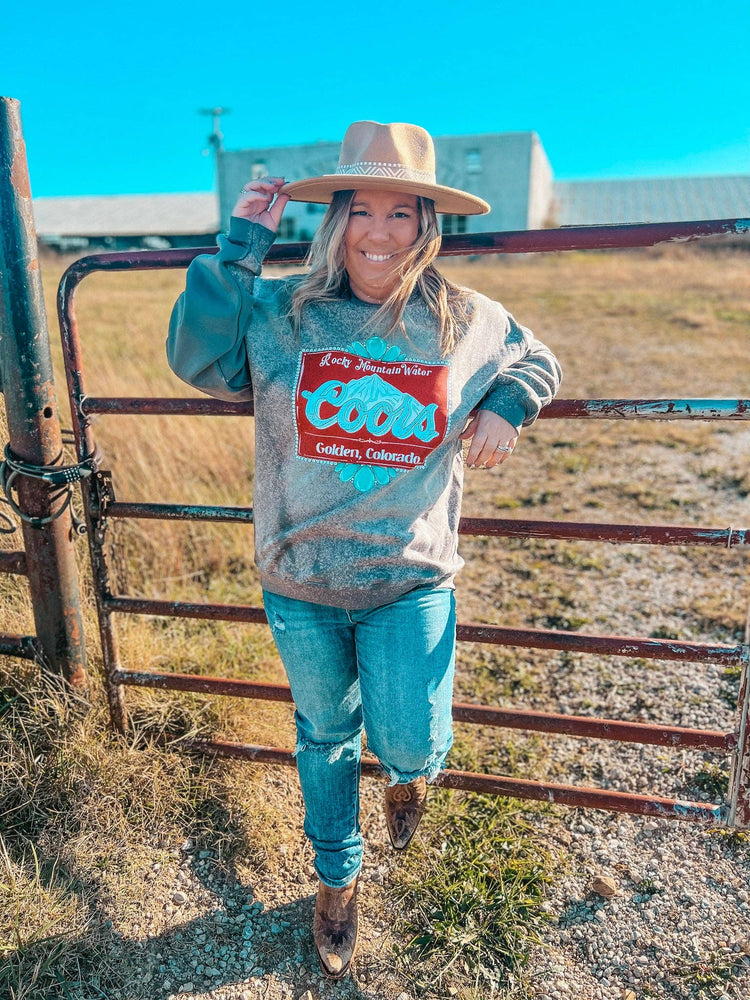 COORS RODEO BLEACHED SWEATSHIRT